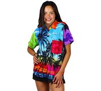 V.H.O. Funky Chemisiert Hawaïenne Chemise, Manche Courte, Mondy-Beach, S