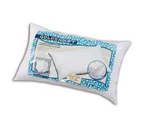 V.I.P. Very Important Pillow Coussin Goldensoft en fiberball Softyle, déhoussable avec Fermeture éclair, 50 x 80 cm, taie d'oreiller en Satin de Coton, Blanc.