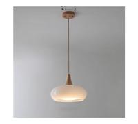 V-Intage Chandelier Plafond Orange Suspendue Lampe Lait Blanche Éclairage Tambour en Verre cm - Compatible avec Salle Manger de la Chambre à Coucher