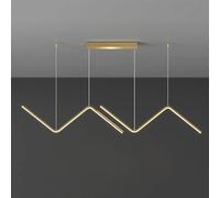 V-Intage Light Wave Linear Dining Table Led Island Lights Modern Led Chandelier Linear Black Wave Schandeliers/Color
