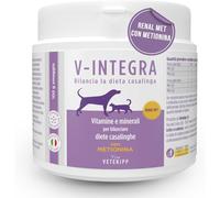 V-INTEGRA Renal Met (avec Méthionine) - Complément Alimentaire Complet Riche en Vitamines et Minéraux, pour l’Alimentation Maison des Chiens et Chats Nécessitant Une Restriction en Phosphore - 500g