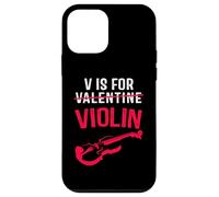 V is for Violonplayer Funny Valentines Day Music Adults Kid Coque pour iPhone 12 Mini