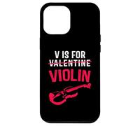 V is for Violonplayer Funny Valentines Day Music Adults Kid Coque pour iPhone 12 Pro Max