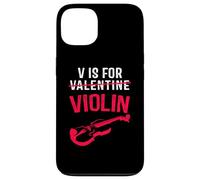 V is for Violonplayer Funny Valentines Day Music Adults Kid Coque pour iPhone 13