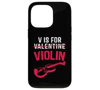 V is for Violonplayer Funny Valentines Day Music Adults Kid Coque pour iPhone 13 Pro