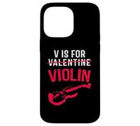 V is for Violonplayer Funny Valentines Day Music Adults Kid Coque pour iPhone 14 Pro Max