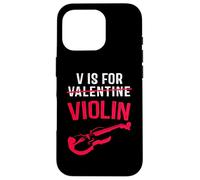 V is for Violonplayer Funny Valentines Day Music Adults Kid Coque pour iPhone 16 Pro