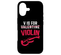 V is for Violonplayer Funny Valentines Day Music Adults Kid Coque pour iPhone 17