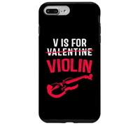 V is for Violonplayer Funny Valentines Day Music Adults Kid Coque pour iPhone 7 Plus/8 Plus