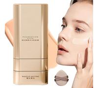 V-ivienbeauty Foundation Stick,2-in-1 Vivienbeauty Foundation,Multi-use Foundation Stick Makeup with Brush,Longwear Contour Stick Foundation Face Stick,Foundation Makeup,Natural Finish (02#, 20g)