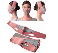V Line Masque amincissant en fibre de menton avec sangle anti-rides pour demi-visage