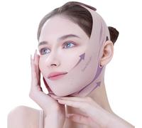 V Line Masque de levage avec mentonnière pour dormir, sangle amincissante réutilisable, masque de ligne en V, masque anti-affaissement, masque de levage en V Line pour femme, exercice de mâchoire
