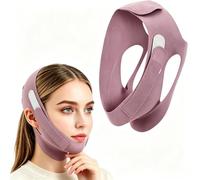 V-Line Mentonnière de levage du visage, réducteur de double menton en soie glacée respirante, ceinture amincissante en forme de V réglable pour les joues affaissées et la mâchoire, masque facial