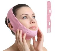V Masque facial contre le double menton réglable Lifting Visage Lifting Visage Double Menton Jawline Trainer Face Tape Lifting Visage Massager Mentonnière pour dormir