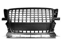 V-MAXZONE PARTS Grille avant compatible avec Audi Q5 Suv 2008 2009 2010 2011 2012 RS-21 Grille centrale avant sport en maille nid d'abeille noire