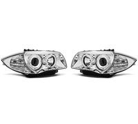 V-MAXZONE PARTS Headlights VR-1197 Front Lights Car Lamps Car Lights Headlights Headlamps Driver And Passenger Side Angel Eyes Chrome