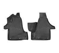 V-MAXZONE PARTS Lot de 2 tapis de sol en caoutchouc TPE noir VD465 pour toutes les conditions météorologiques, inodores, compatibles avec Volkswagen T6 Transporter 2015 2016 2017 2018 2019