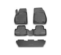 V-MAXZONE PARTS Lot de 5 tapis de sol en caoutchouc TPE noir VD421 pour toutes les conditions météorologiques, inodores, compatibles avec Opel Zafira Tourer 2012 2013 2014 2015 2016
