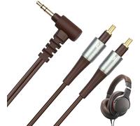 V-MOTA Câble audio de rechange compatible avec casque Audio-Technica ATH-MSR7b, ATH-SR9, ATH-ESW990H, ATH-ES770H, ATH-ADX5000, ATH-AP2000Ti (prise 3,5 mm, marron)
