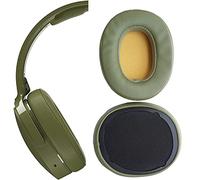 V-MOTA Coussinets compatibles avec casque sans fil Skullcandy Crusher Bluetooth, Crusher Evo, Crusher ANC, Hesh 3, coussinets de rechange en cuir (1 paire) (Olive)