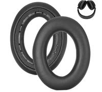 V-MOTA Coussinets de rechange pour casque Sennheiser Accentum Plus, cache-oreilles avec clips intégrés, cuir protéiné noir