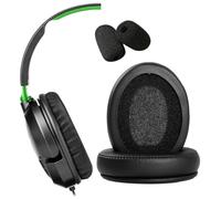 V-MOTA Coussinets d'oreille + micro en éponge coupe-vent compatibles avec les casques de jeu Turtle Beach Ear Force Recon 50x 50p 50 60p 150 70 70N 70X (1 ensemble) (cuir protéiné noir)