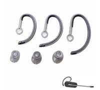V-MOTA Crochets d'oreille de rechange et embouts en silicone pour casque de bureau Poly Plantronics Savi X400 8240 8245 8445 S8240 S8245 S8445 Noir transparent (L/M/S 1 ensemble)