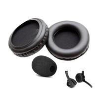 V-MOTA Oreillettes de rechange avec microphone pour casque Logitech Zone 300, Zone 301, Zone 305 sans fil et H390, noir, 1 jeu