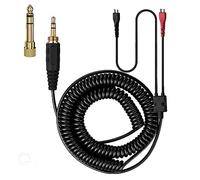 V-MOTA Pro Audio HD 25 Câble d'extension à ressort avec adaptateur de 6,35 mm compatible avec casques Sennheiser HD 25, HD25-1 II, HD 450 II, HD 480 Classic, HD 530 II, HD 540 II, HD 560 II