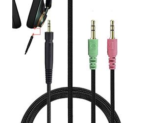 V-MOTA Replacement Nylon Braided Audio Headphone Cord Compatible with Drop + EPOS PC38X/G4ME ONE/Game Zero/PC373D/PC37X/GSP300/301/350/500/600/601/670 Headphones (PC Cable)