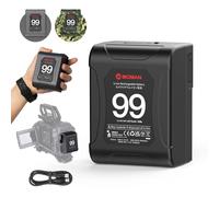 V Mount Batterie, Moman Power99 Mini V-Lock Batteries 99Wh/14,4V avec Deux Sorties D-Tap & 65W USB-C pour Blackmagic BMPCC 4K/6K, DSLR, Caméra, Caméscopes, V-Mount-Batteries-Caméscopes-Portable