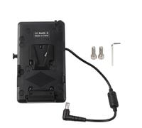 V Mount Battery Adapter Plate Aluminium ABS, Alimentation Puissante pour Caméras - Libération Rapide, Puce Intelligente, Sortie DC 15V Stable