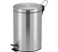 V-Part Poubelle à pédale, 20 litres, en acier inoxydable mat