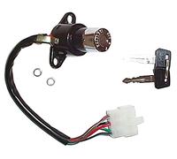 V PARTS Contacteur à Clé Normalement Ouvert Métal Montage sur Guidon 1 Voie Manuel IP00 1 Unité Cuivre Laiton Keyed Clé 1 unité