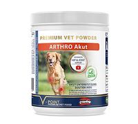 V-POINT ARTHRO Akut pour chiens en cas de douleurs articulaires, arthrose, douleurs aiguës, douleurs douloureuses - griffe du diable, gingembre, écorce de saule (250 g)