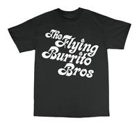 V.POON The Flying Burrito Brothers T-Shirt 100% Cotton Gram Parsons Chris Hilman Black 3XL