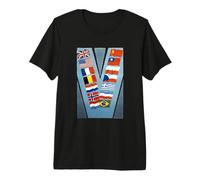 « V » pour la Victoire dans Les Drapeaux alliés (1942-1945) T-Shirt Haut de Gamme
