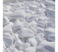 V-PREMIUM SOLUTION Galets blancs 1 kg - Galets décoratifs blancs comme neige pour décoration de jardin, allées, pots de fleurs et intérieur - 2-4 cm - Thassos