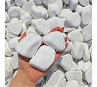 V-PREMIUM SOLUTION Galets blancs 10 kg - Pierres décoratives blanches neige pour décoration de jardin, chemins, pots de fleurs et intérieur - 4-8 cm - Thassos