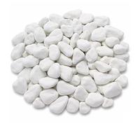 V-PREMIUM SOLUTION Galets blancs 20 kg - Galets décoratifs blancs neige pour décoration de jardin, allées, pots de fleurs et intérieur - 1-2 cm - Thassos