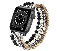 V.R.HOPE Bracelet de perles pour Apple Watch 40 mm, 41 mm, 42 mm, 44 mm, 45 | Un accroche-regard unique : bracelet de rechange fait à la main pour iWatch SE et séries 11/10/9/8/7/6/5/4/3/2/1. Élégant et