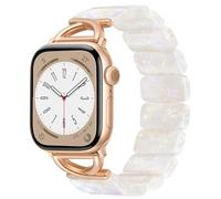 V.R.HOPE Bracelet extensible en résine pour Apple Watch Series Ultra/11/10/9/8/7/SE - 46 mm, 45 mm, 44 mm, 42 mm, 49 mm, tendance et flexible, design rectangulaire avec iWatch Series 6/5/4/3/2/1