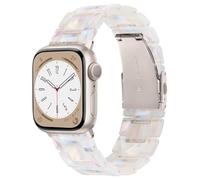 V.R.HOPE Bracelet léger et moderne en résine compatible avec Apple Watch Series 7/8/9/SE/10/41 mm, 40 mm, 38 mm, 42 mm, pour homme et femme, pour Apple Watch Series 6/5/4/3/2/1 - Avec étoile blanche