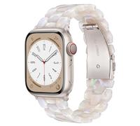 V.R.HOPE Bracelet moderne en résine pour Apple Watch 40 mm 41 mm 42 mm 38 | Léger et imperméable. Coque de tortue formelle et bracelet léopard compatible avec iWatch SE Series 11/10/9/8/7/6/5/4/3/2/1