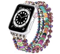 V.R.HOPE Bracelets de perles compatibles avec les bracelets Apple Watch 40 mm, 41 mm, 42 mm, 44 mm, 45 mm, 46 mm, 49 mm, 38 mm, bracelet de perles unique et élégant pour iWatch SE Series 11 10 9 8 7 6