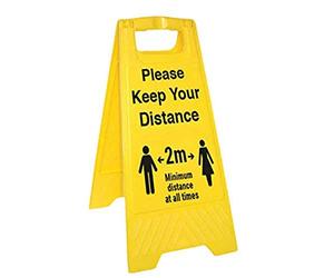 V Safety AF019AU-AF Vsafety Keep Social Distance Plaque de sol double face