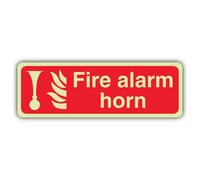 V Safety Avertisseur d'incendie photoluminescent - Panneau de sécurité paysage - 210 x 70 mm - Plastique rigide 1,2 mm - Lueur standard