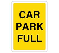 V Safety Car Park Full with Black Text Box 210 x 297 mm (A4) Panneau de sécurité en aluminium composite 3 mm