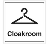 V Safety Cloakroom Panneau de sécurité en aluminium brossé 200 x 200 mm 3 mm