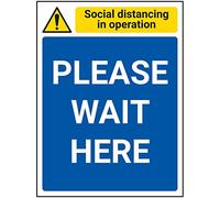 V Safety CV114AN-R Vsafety SD In Operation - Please Wait Here 150 mm x 200 mm-1 mm Plastique rigide